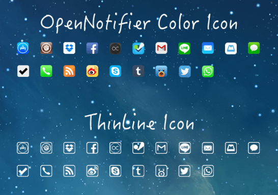 OpenNotifier Color icon Pack